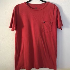 Quicksilver Smoked Red Cotton T-shirt Small